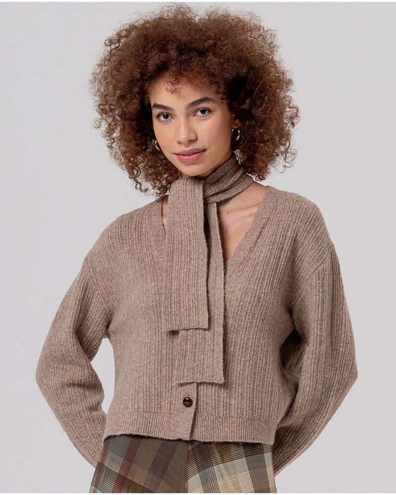 Surkana Cardigan avec foulard amovible-Bazu333