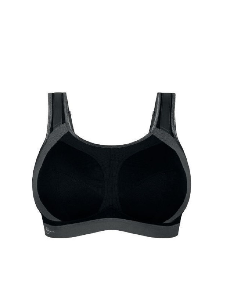 Anita Extreme Control Plus Sports Bra in Black/Anthracite - Busted
