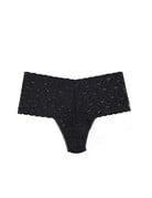 Hanky Panky Retro Lace Thong 9K1926 Black One Size