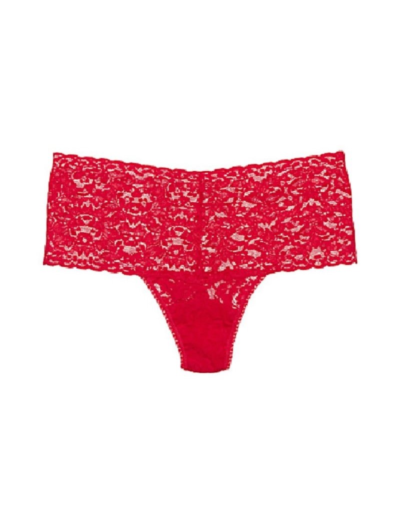 Hanky Panky Retro Lace Thong Plus 9K1926X Red One Size