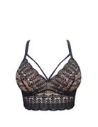 Parfait Mia Lace Longline Bralette (P5951)- Black