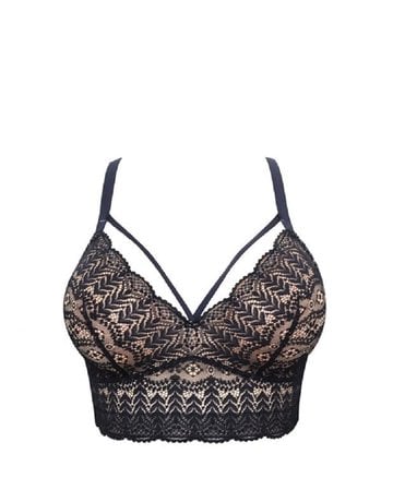 Erika Wireless T-shirt Bralette P5861 - Black