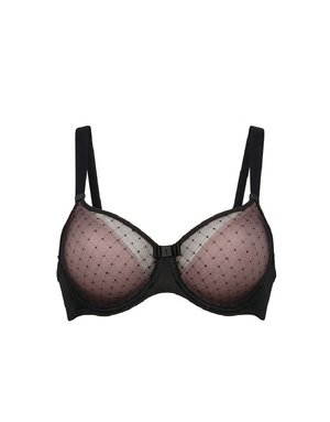 Elomi Bijou Black Underwire Lightly Padded Plunge Convertible Bra