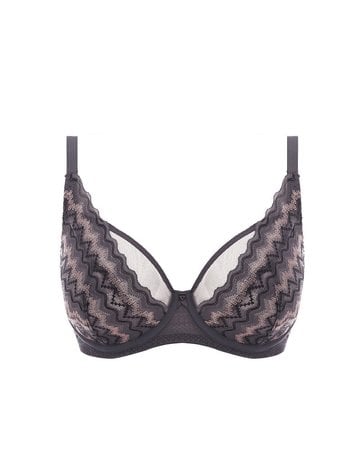 Festival Vibe Bra by Freya, Charcoal / Dusty Pink