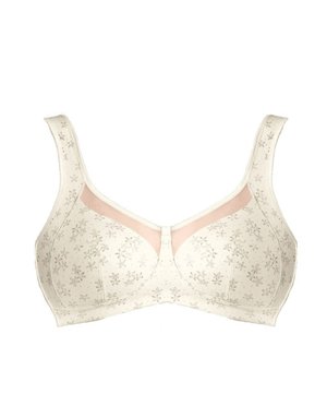 Mastectomy Pocketed Lace Trim Wireless Bra