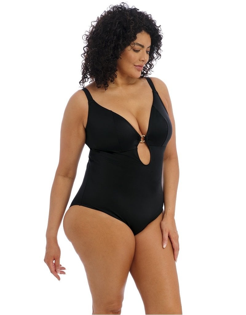 Elomi Kotiya Plunge Non Wire One Piece Swimsuit (ES800943), As Show, 38F :  : Clothing, Shoes & Accessories