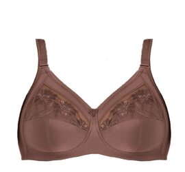 Anita Safina 5448 Women's Support Bra - Non-Wired, Embroidered Cups, Berry Color, Size 40C