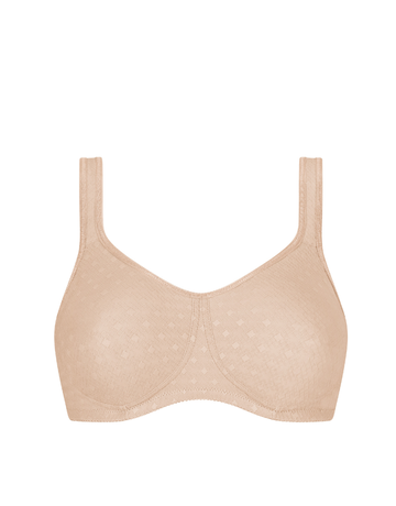 Amoena Mona Wire-Free Bra, Soft Cup, Size 34AA, Champagne Ref# 5256834AACH  KU53510010-Each