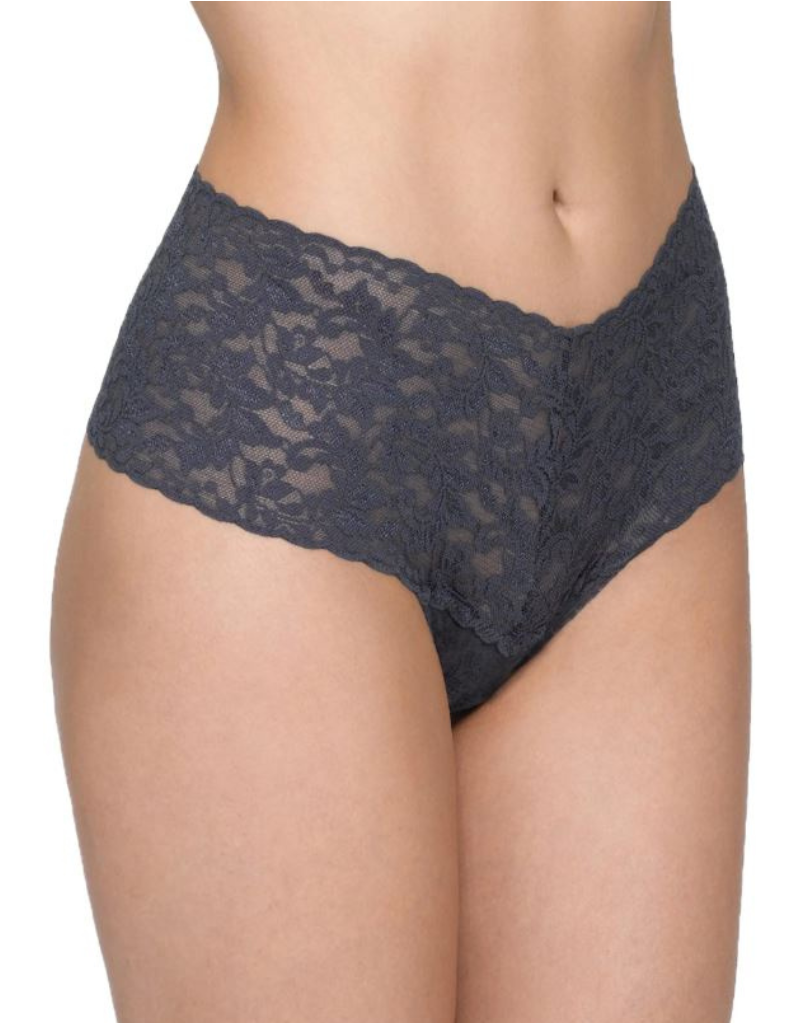 Hanky Panky Retro Lace Thong 9K1926  Granite One Size