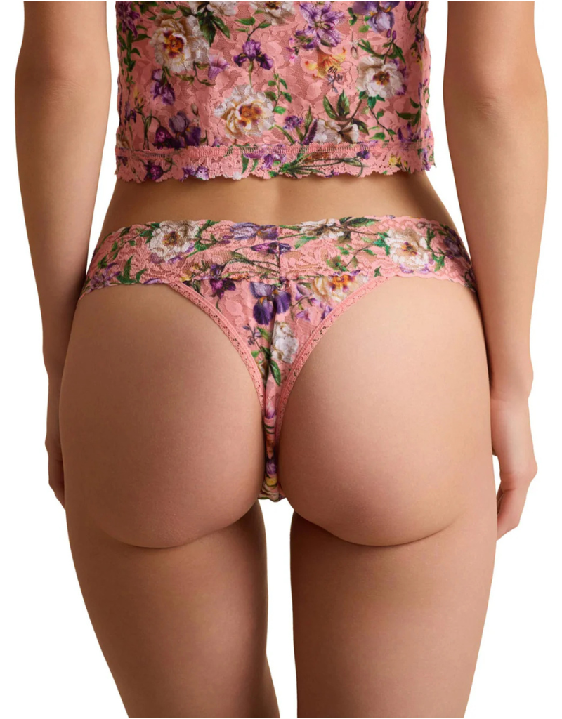 Hanky Panky Original Rise Thong 4811 Fawning Flora One Size