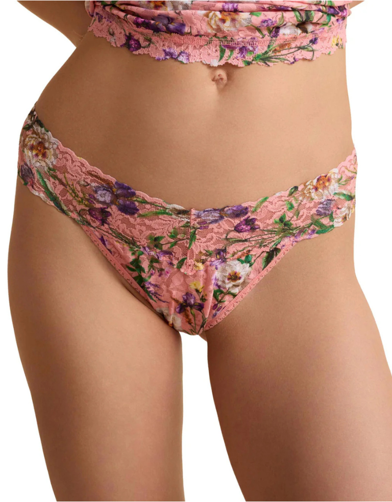 Hanky Panky Original Rise Thong 4811 Fawning Flora One Size