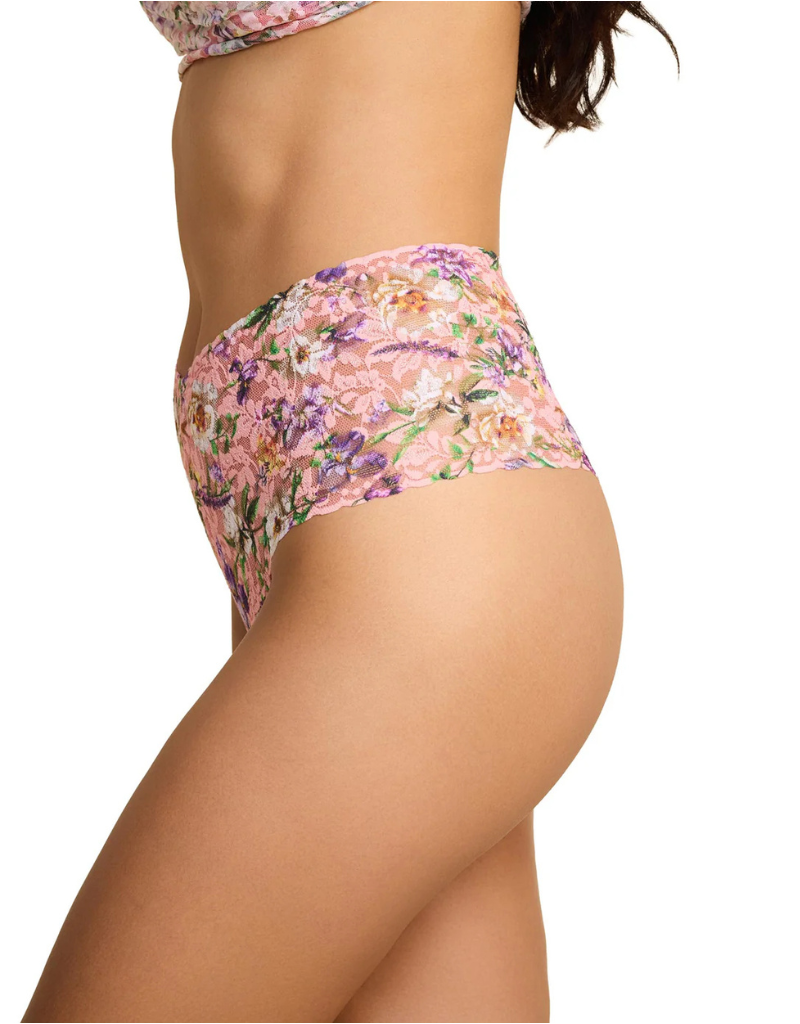 Hanky Panky Panky Retro Lace Thong 9K1926 Fawning Flora One Size