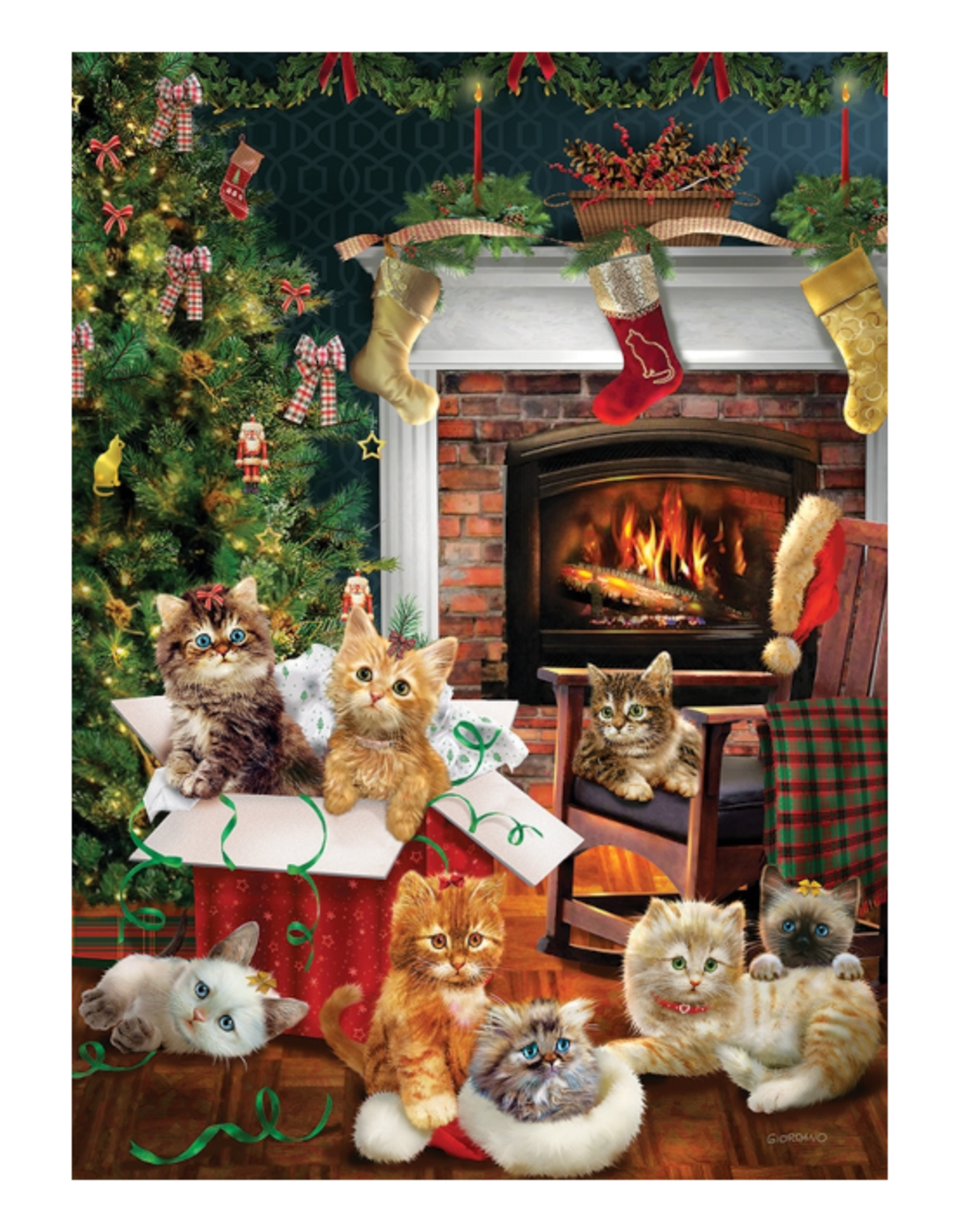 Cobble Hill Cobble Hill - 1000 Pcs - Christmas Kittens