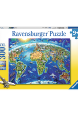 Ravensburger Ravensburger - 9+ - 300pcs - World Landmarks Map