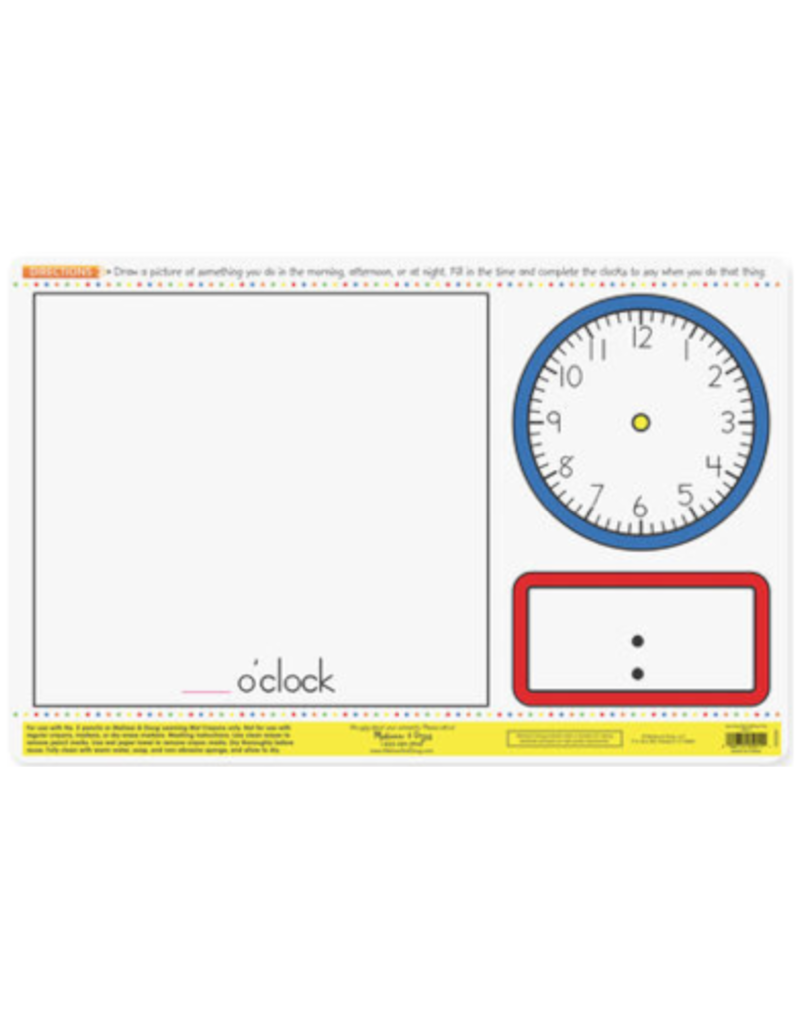 Melissa and sale doug learning clock