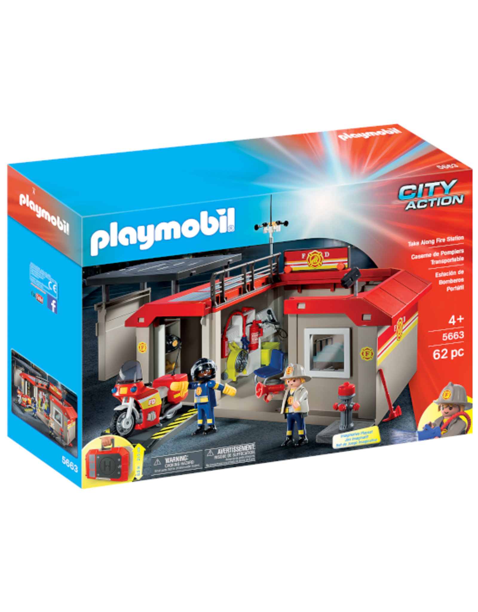 Playmobil Playmobile - City Action - 5663 - Take Along Fire Station