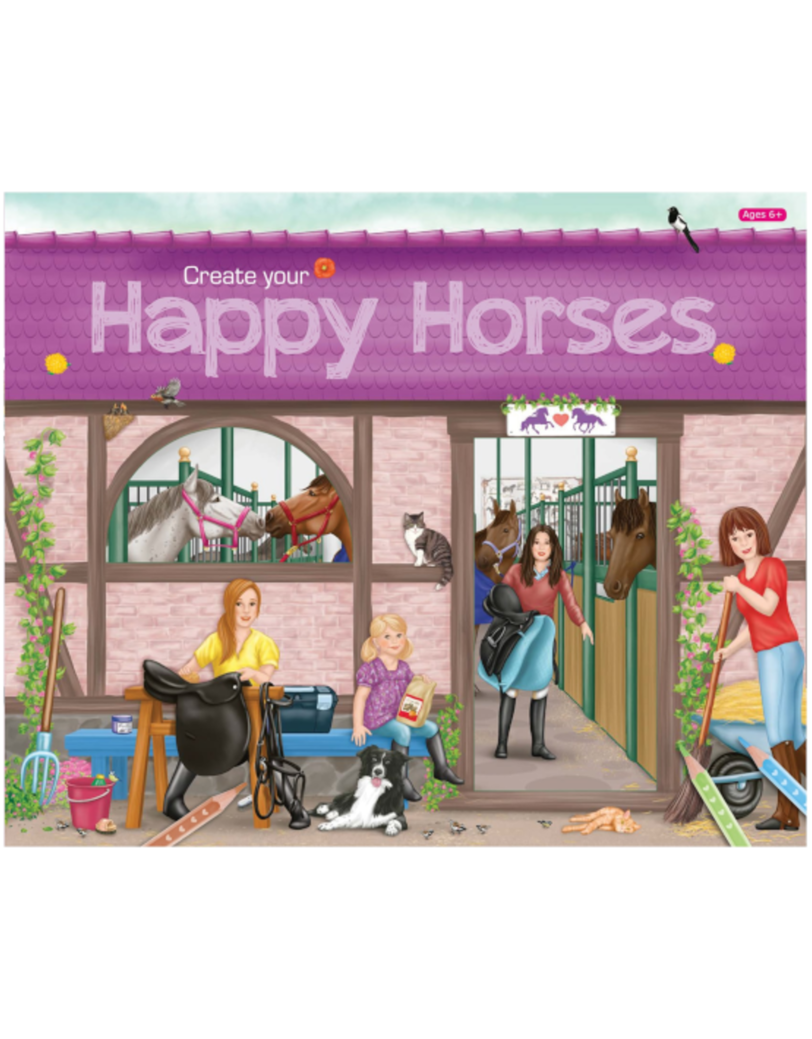 Schylling Book - Create Your Happy Horses Sticker Book
