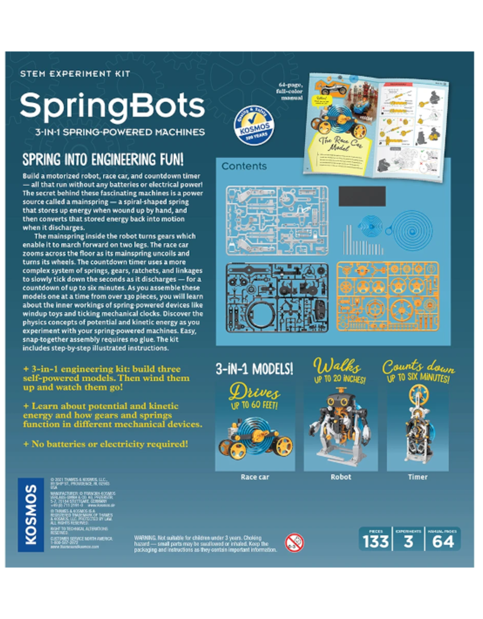 Thames & Kosmos Thames & Kosmos - Spring Bots: 3 in 1 Spring Powered Machines