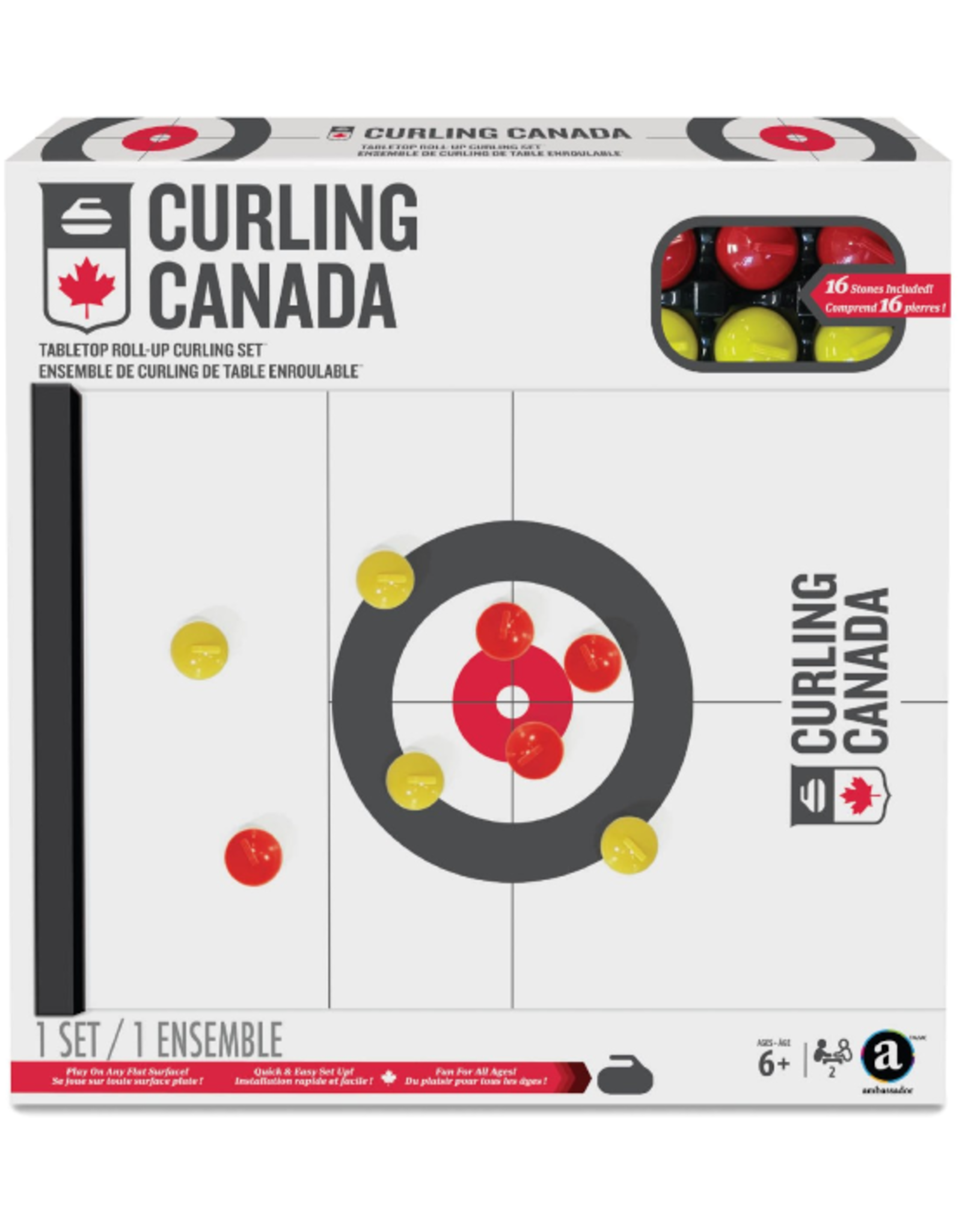 Ambassador Games - Curling Canada Roll Up Table Top Curling Set