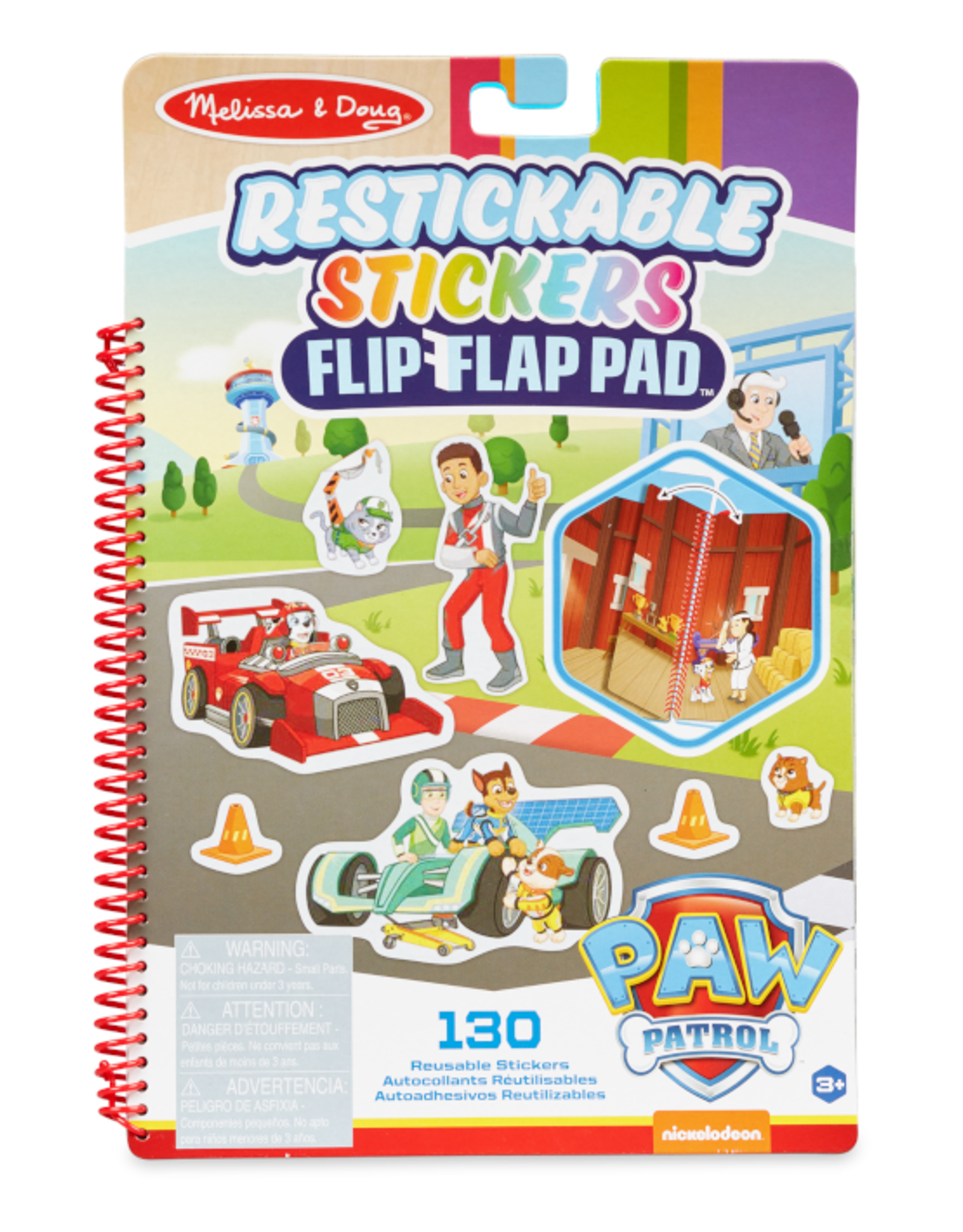 Melissa & Doug PAW Patrol Restickable Stickers Flip-Flap Pad - Classic Missions