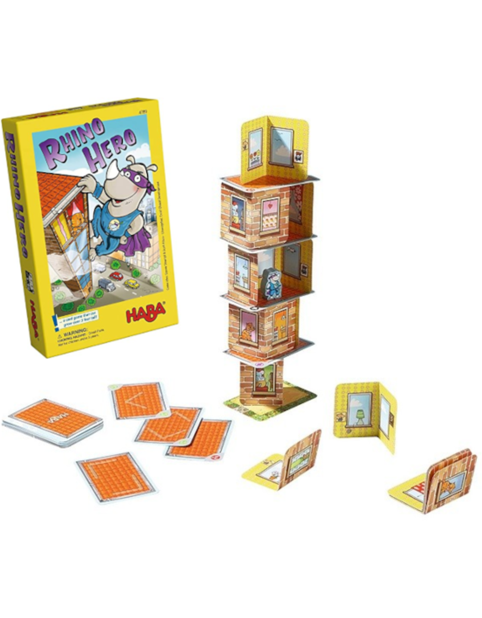 Haba Rhino Hero Stacking Family Card Game For Ages 5 and up 