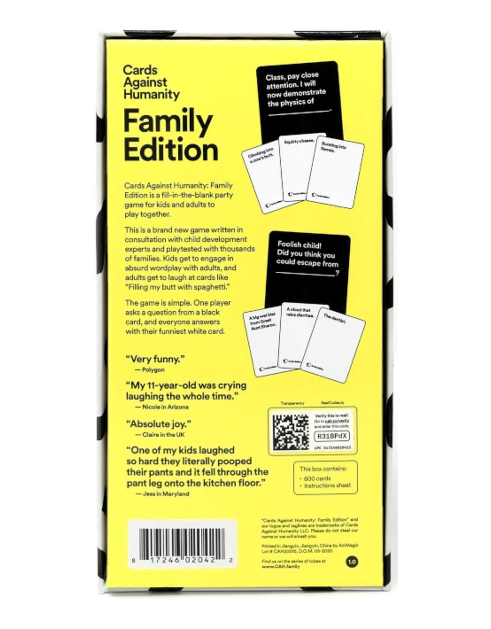 Cards Against Humanity - Cards Against Humanity: Family Edition