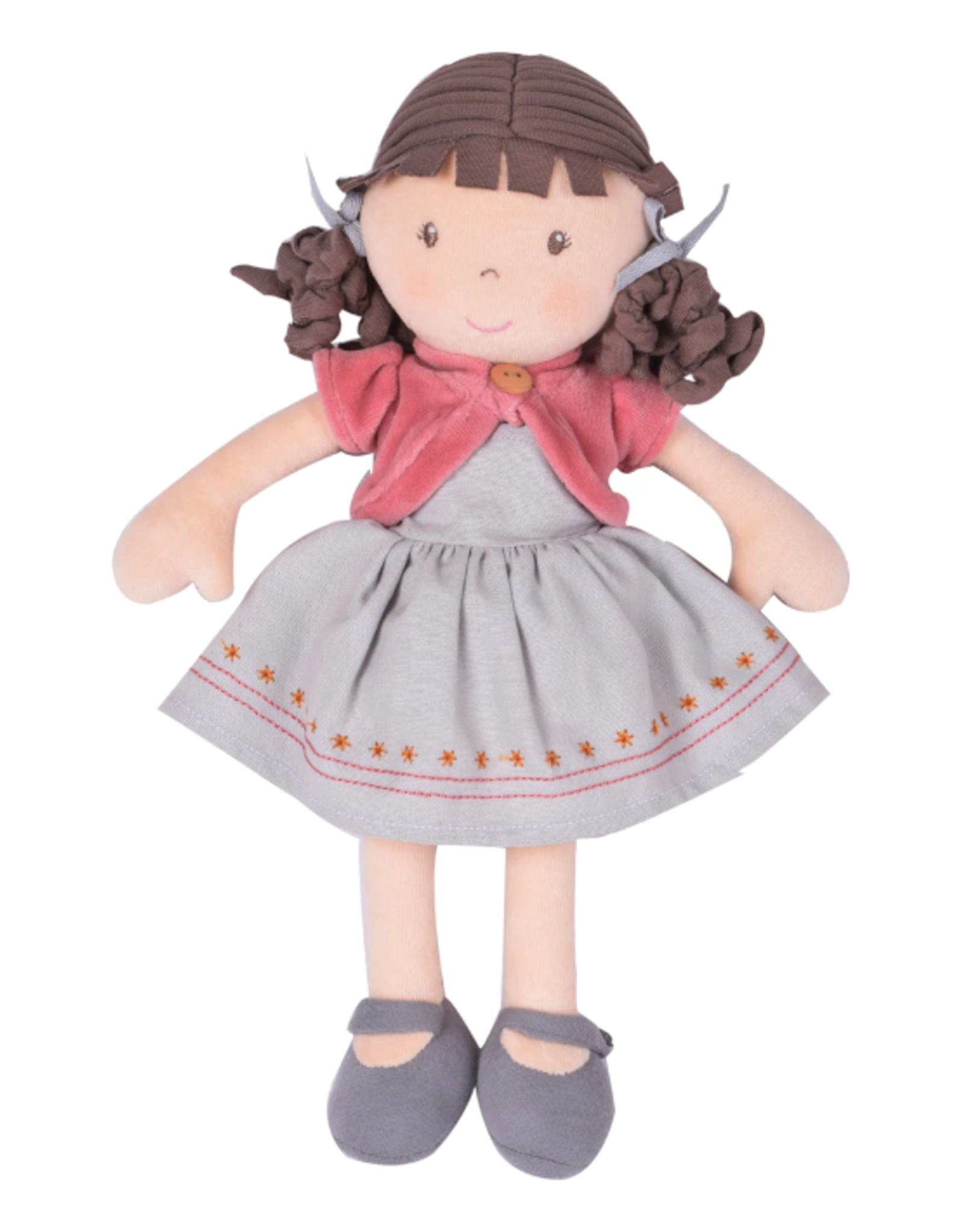 Tikiri Toys Tikiri Toys - Bonikka - Rose - Organic Doll With Brown Hair
