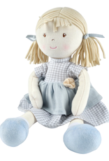 Tikiri Toys Tikiri Toys - Bonikka - Neva-Blonde Hair With Grey Checkered Dress All Natural Fabrics