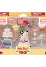 Calico Critters Calico Critters - Party Time Playset Tuxedo Cat Girl