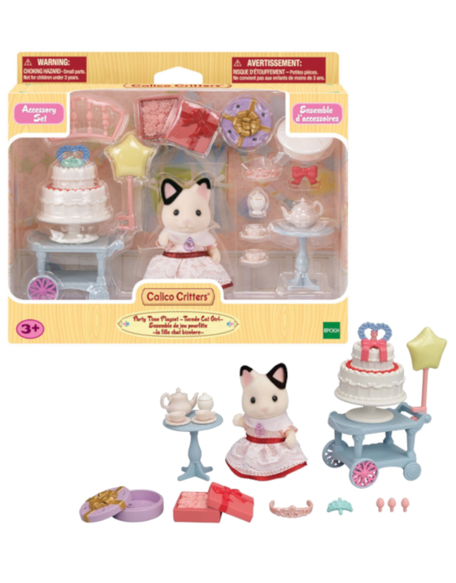 Calico Critters Calico Critters - Party Time Playset Tuxedo Cat Girl