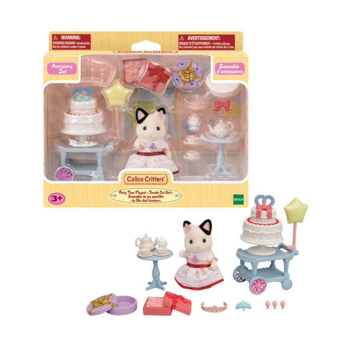 Calico Critters - Party Time Playset Tuxedo Cat Girl