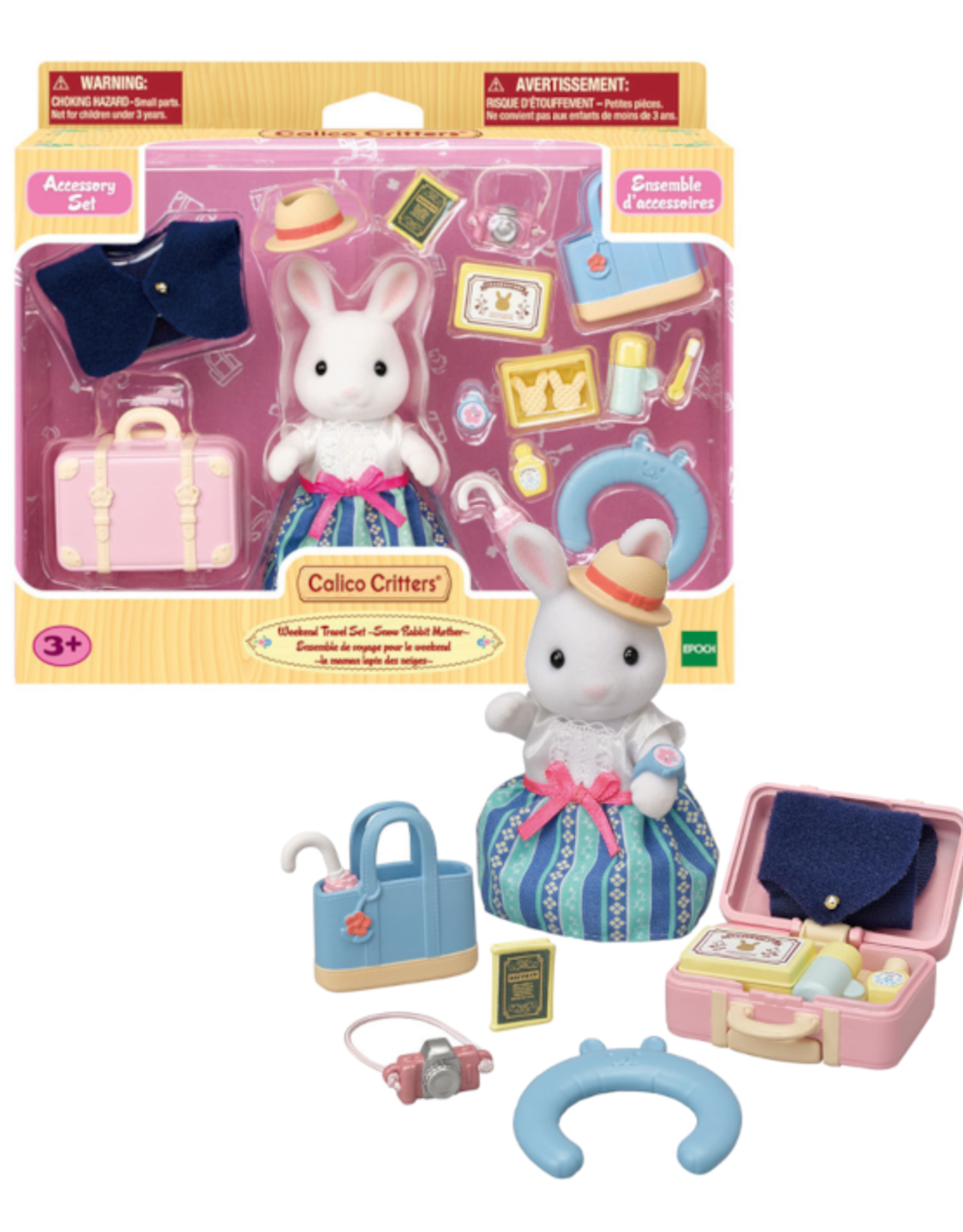 Calico Critters Calico Critters - Weekend Travel Set with Snow Rabbit Mother