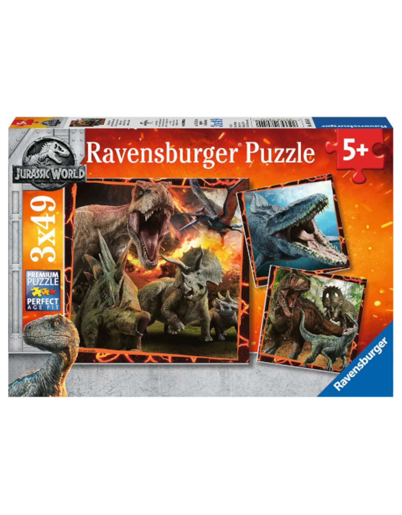 Ravensburger Ravensburger - 5+ - 3 x 49 Pcs - Jurassic World Instinct To Hunt