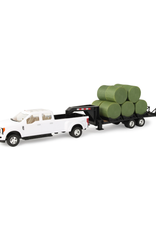 Tomy Tomy - 1:32 Ford F350 Pickup with Trailer and Round Bales