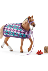 Schleich Schleich - Horse Club - 42360 - English Thoroughbred with blanket