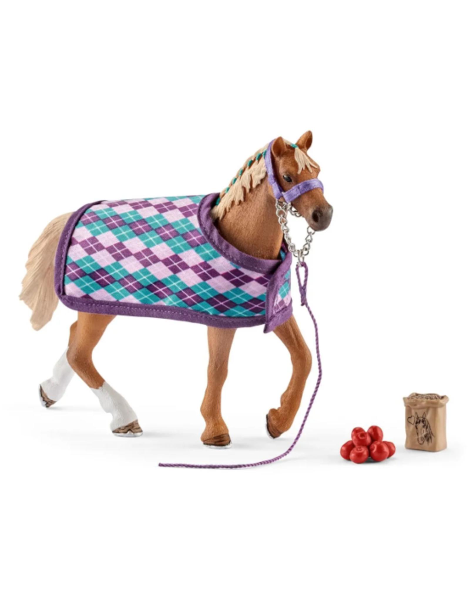 Schleich Schleich - Horse Club - 42360 - English Thoroughbred with blanket
