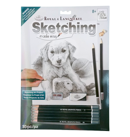 Sketching Made Easy Puppy with Teddy Bear