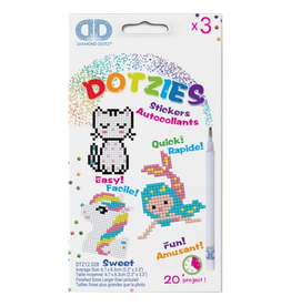Diamond Dotz Sweet Kitten Mermaid Pony DOTZIES Stickers