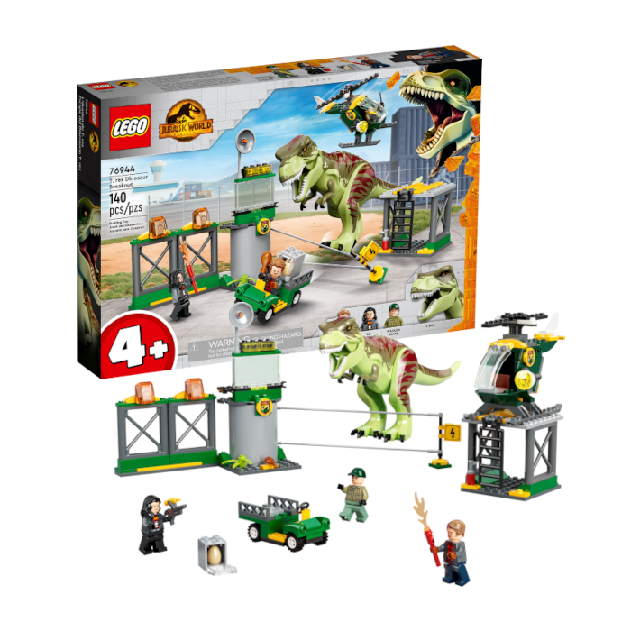 LEGO Jurassic World L'évasion du dinosaure T. rex 76944 Ensemble de  construction (140 pièces)
