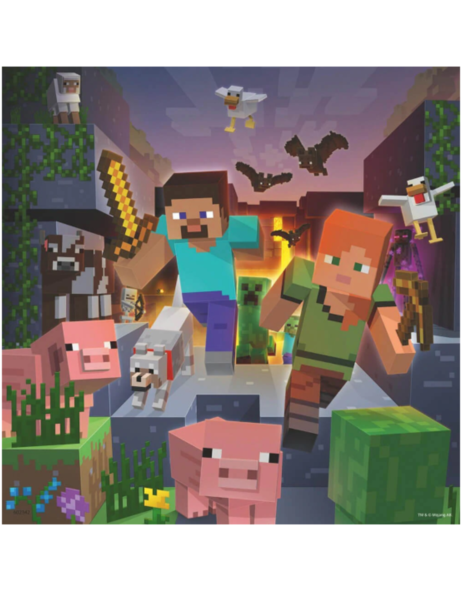 Ravensburger Ravensburger - 5+ - 3x49 - Minecraft Biomes