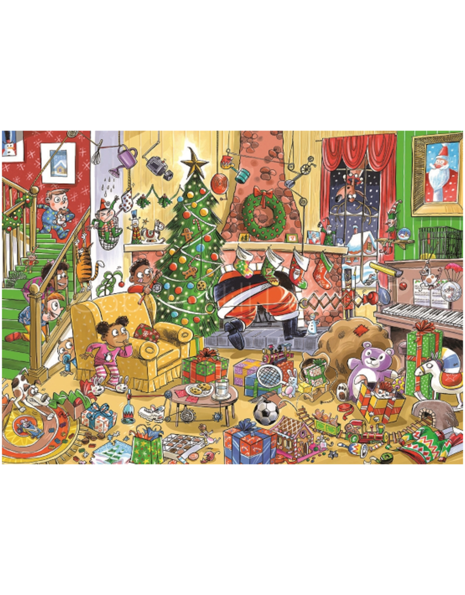 Cobble Hill Cobble Hill - 350pcs  - Family Pieces - Catching Santa