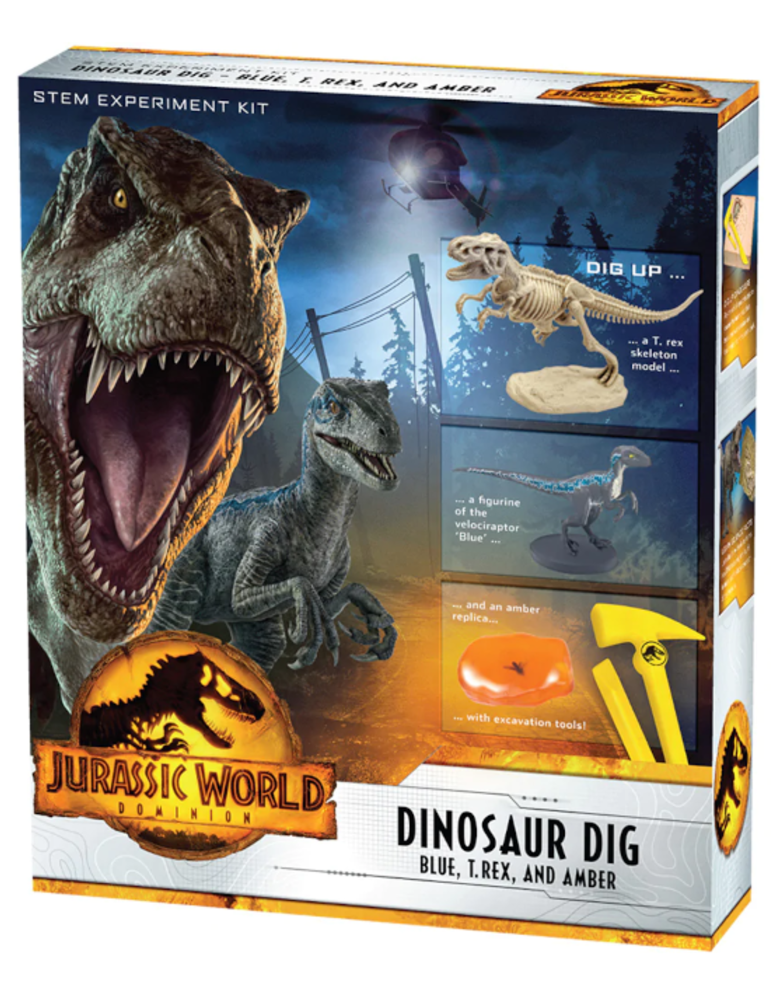 Thames & Kosmos Thames & Kosmos - Jurassic World: Dominion Dinosaur Dig -  Blue, T.rex, and Amber