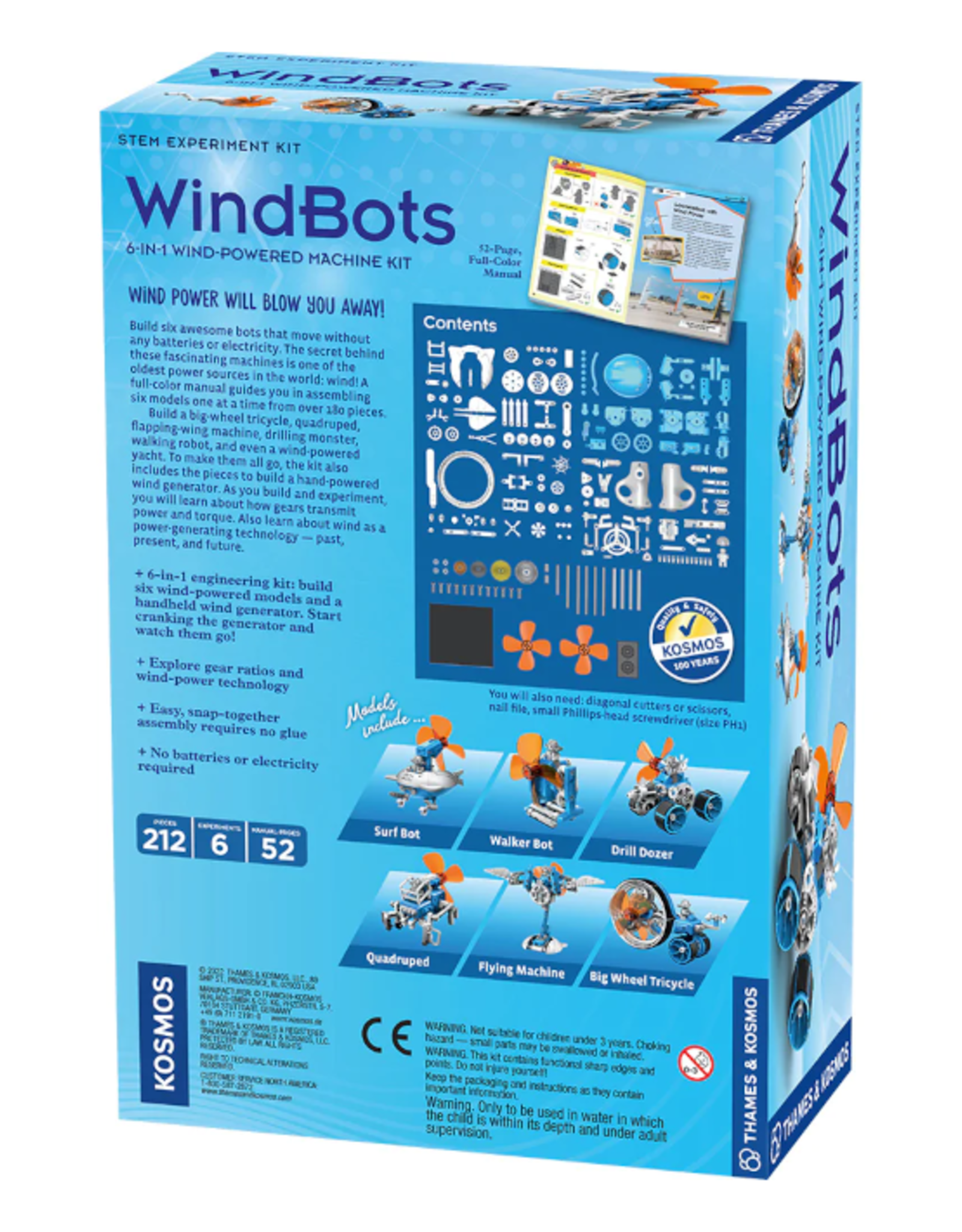 Thames & Kosmos Thames & Kosmos - WindBots: 6-in-1 Wind-Powered Machine Kit