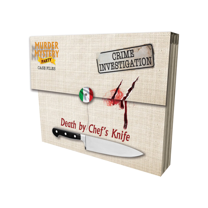 University Games Murder Mystery Party Death by Chef's Knife