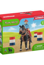 Schleich Schleich - Farm World - 42576 - Cowgirl Barrel Racing Fun