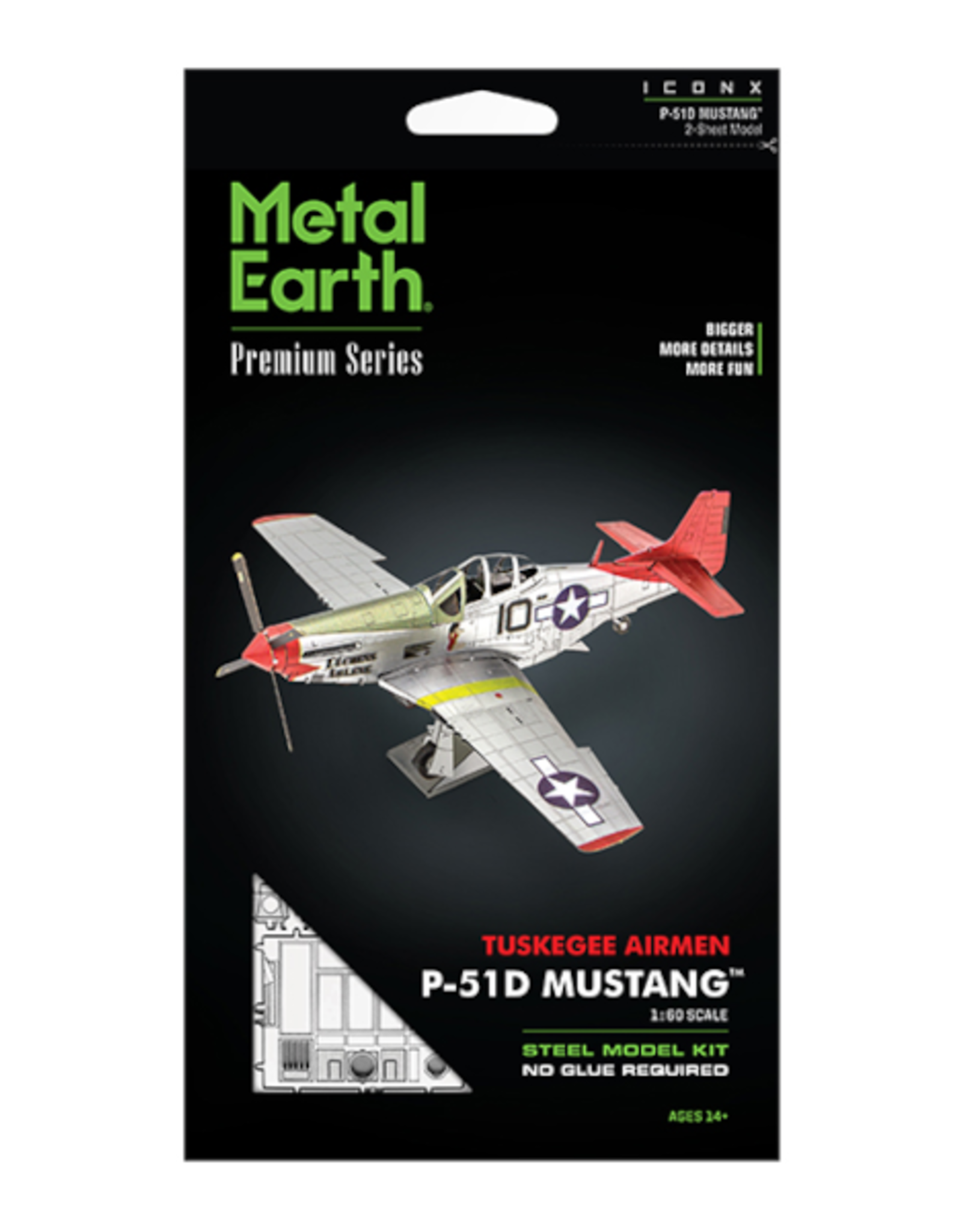 Metal Earth Metal Earth - Iconx - Tuskegee Airmen P-51D Mustang