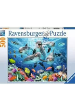 Ravensburger - 500 pcs - Dolphins in the Coral Reef