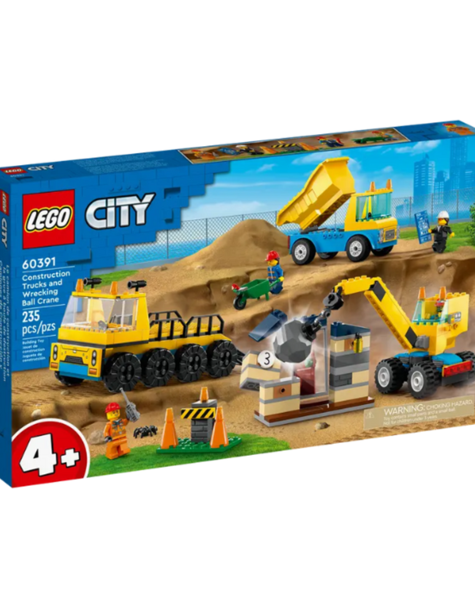 Lego Lego - City - 60391 - Construction Trucks and Wrecking Ball Crane