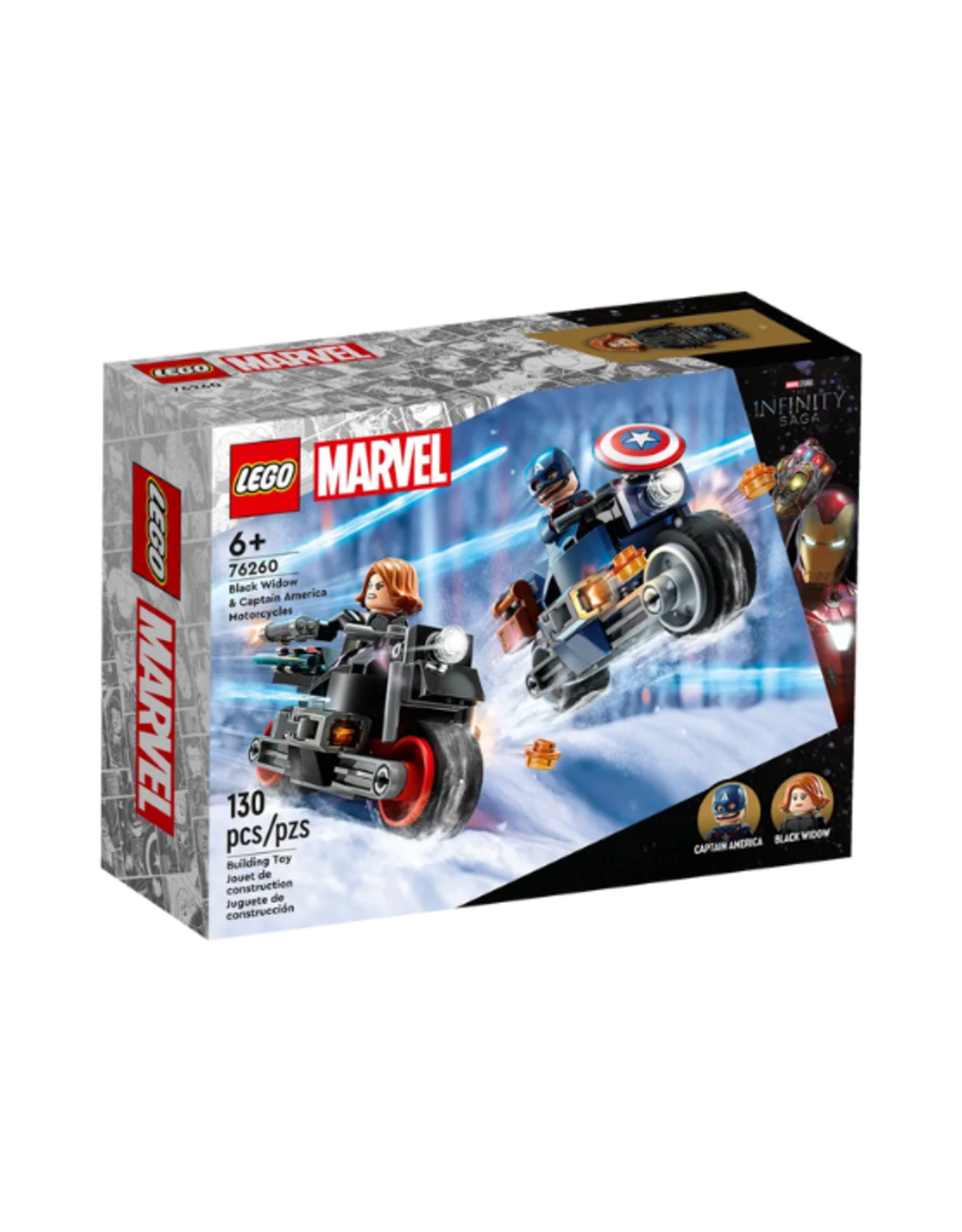 Lego Lego - Marvel - 76260 - Black Widow & Captain America Motorcycles