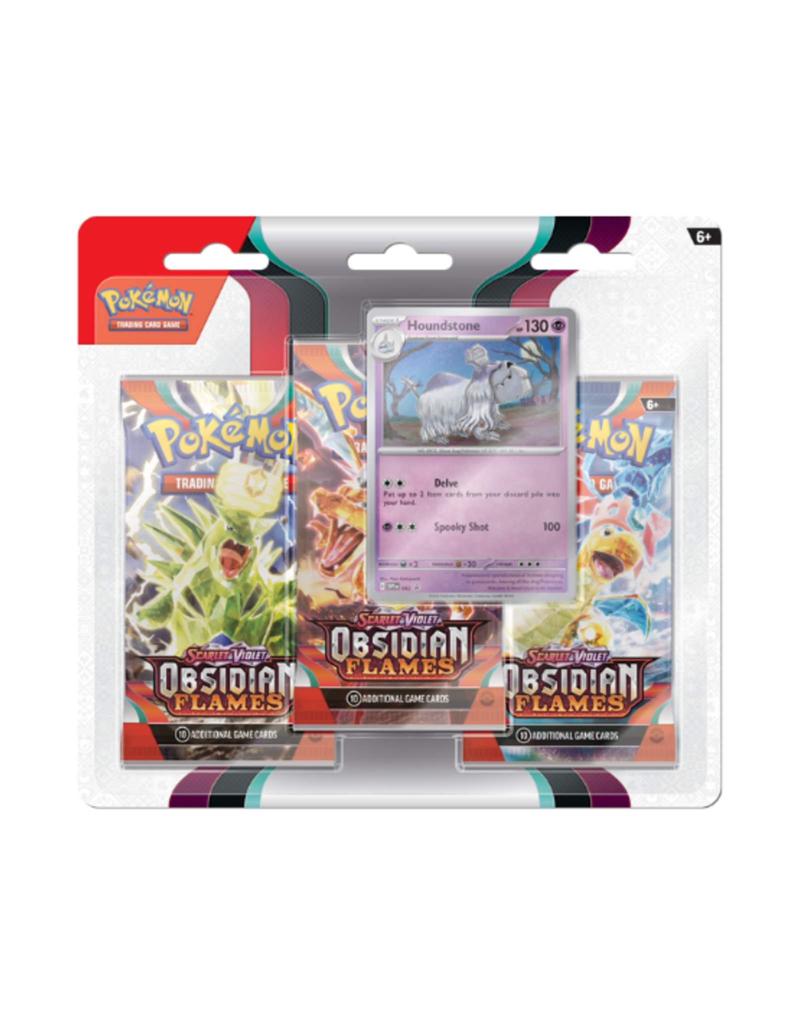 Pokemon TCG Pokemon TCG - SV3 Obsidian Flames 3PK Blister (Houndstone)
